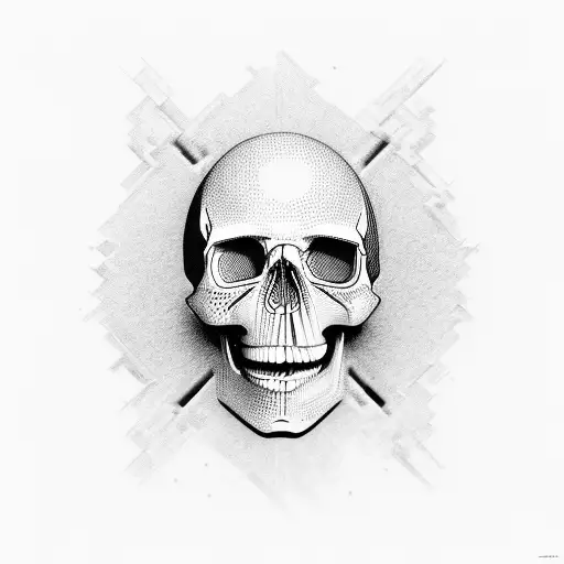 skull 3d tattoo design idea