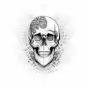 skull 3d tattoo design idea