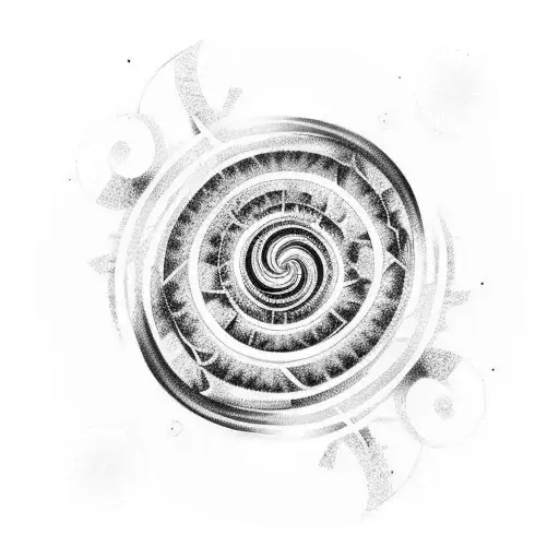spiral tattoo design idea
