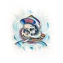 blue collar  tattoo design idea