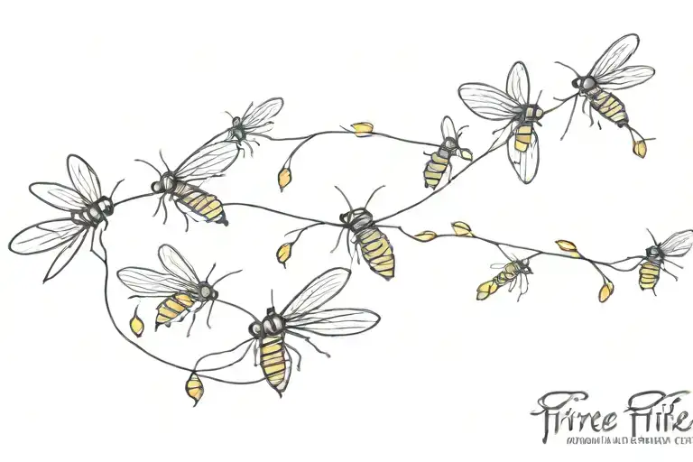 fireflies  tattoo design idea