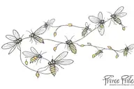 fireflies  tattoo design idea