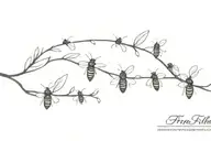 fireflies  tattoo design idea