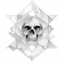 shattered hourglass tattoo design idea