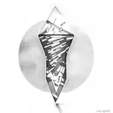 shattered hourglass tattoo design idea