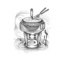 bbq grill tattoo design idea