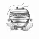 bbq grill tattoo design idea