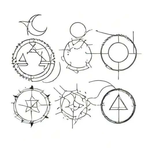 tattoo featuring the zodiac signs Libra, Pisces, and Gemini  tattoo design idea