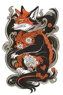 kitsune tattoo design idea