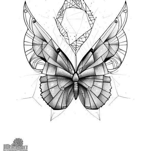 papillon avec empreinte de doigts  tattoo design idea