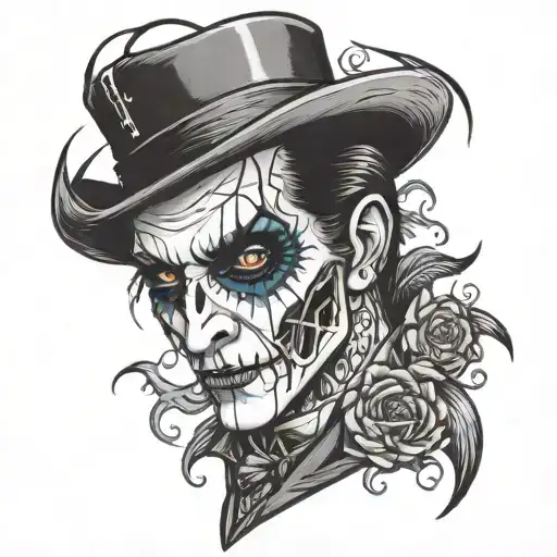 undead chris motionless  tattoo design idea