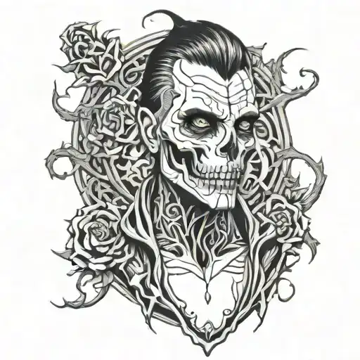 undead chris motionless  tattoo design idea
