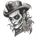 undead chris motionless  tattoo design idea