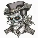 undead chris motionless  tattoo design idea