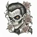 undead chris motionless  tattoo design idea