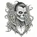 undead chris motionless  tattoo design idea