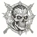 undead chris motionless  tattoo design idea