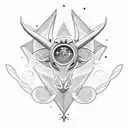 Design a tattoo combining elements of Pisces, Taurus, and Virgo in a celestial theme tattoo design idea