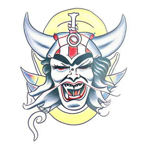 Satan sailor clown  tattoo design idea