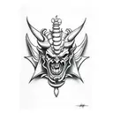Satan jester tattoo design idea