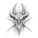 Satan jester tattoo design idea