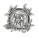 agape written in Greek tattoo design idea