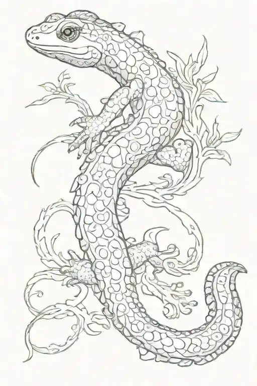 Salamander tattoo design idea