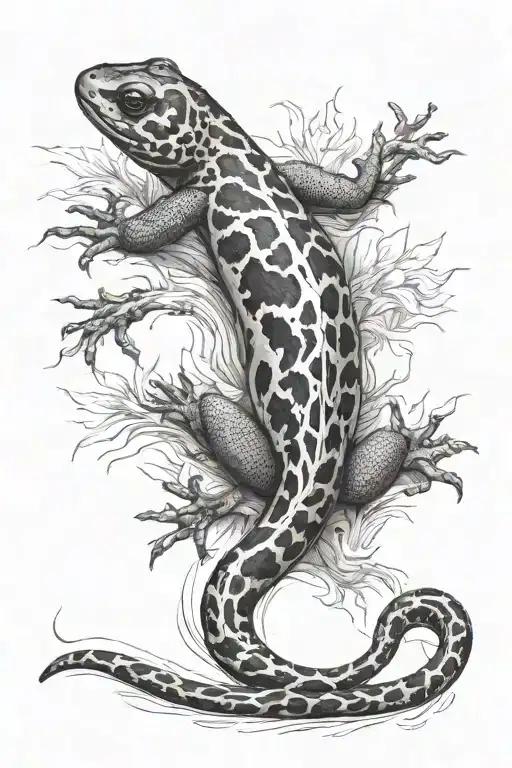 salamander tattoo design idea