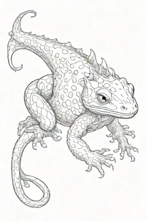 salamander tattoo design idea