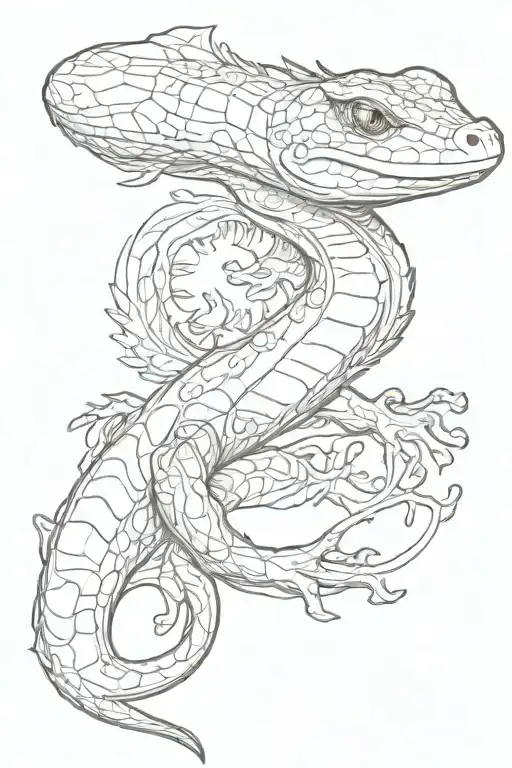 Salamander tattoo design idea