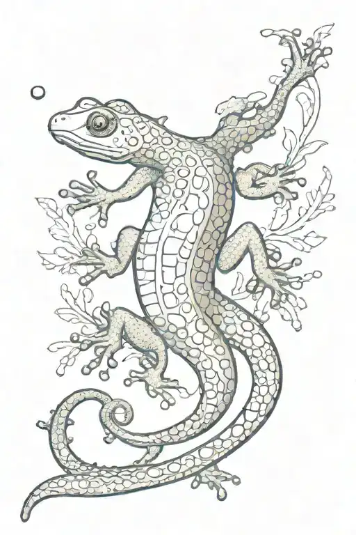 Salamander tattoo design idea