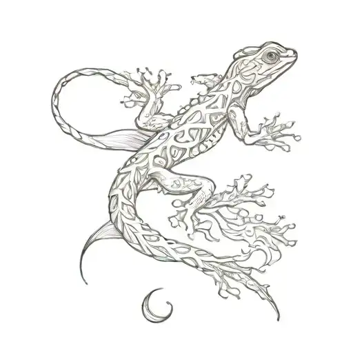 salamander tattoo design idea