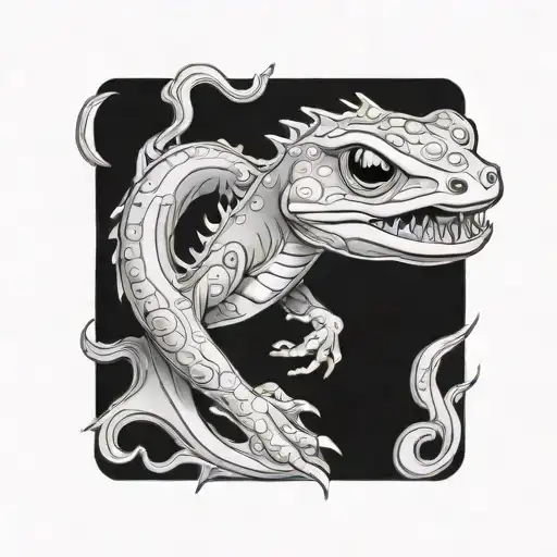 salamander tattoo design idea