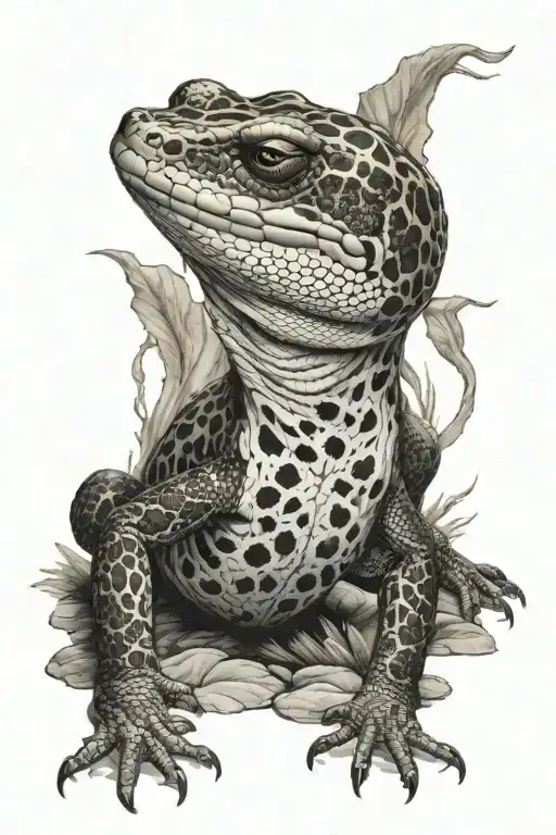 salamander animal tattoo design idea