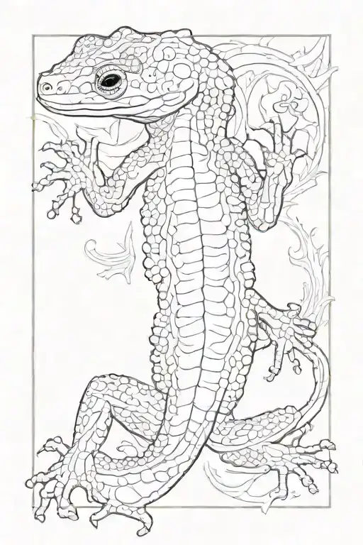 Salamander tattoo design idea