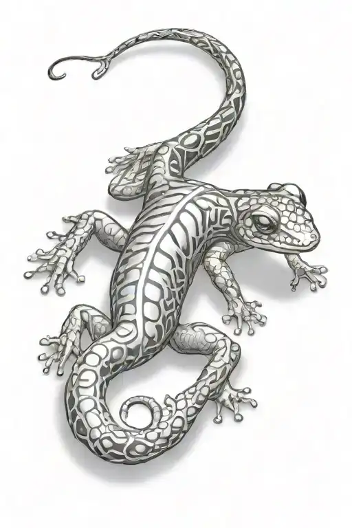 salamander animal tattoo design idea