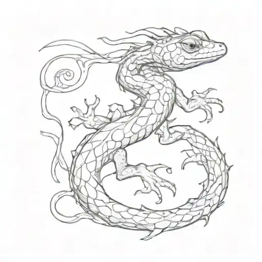Salamander along the wrist tattoo design idea