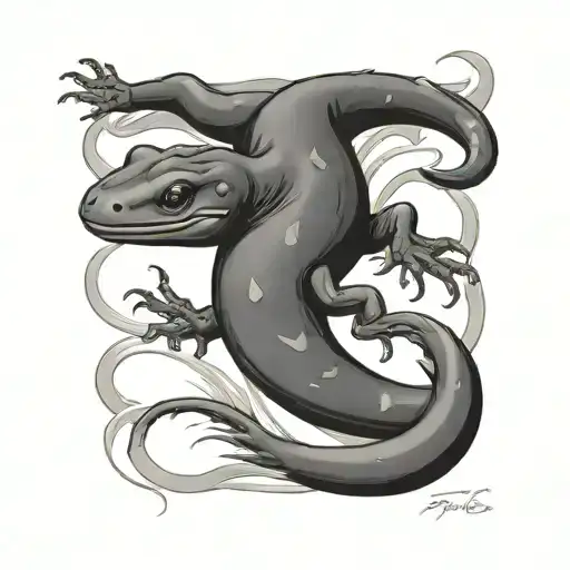 Salamander tattoo design idea
