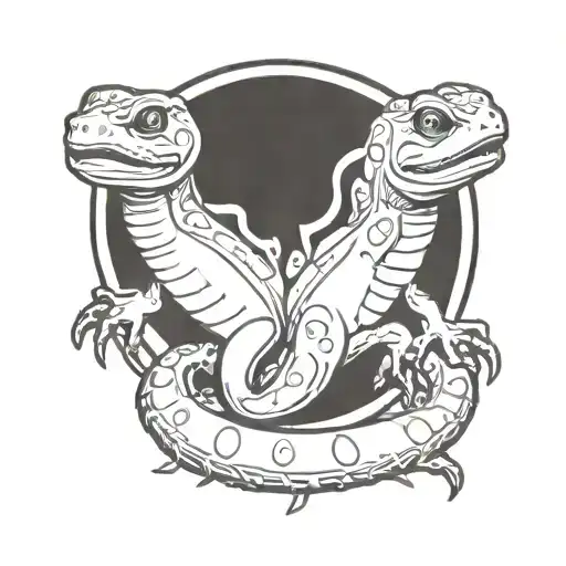 Salamander tattoo design idea