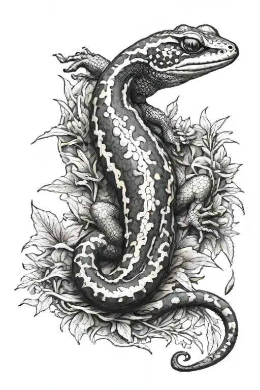 salamander tattoo design idea