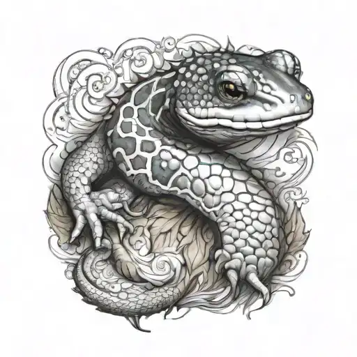 salamander tattoo design idea