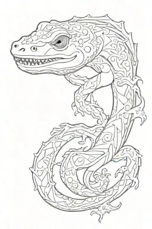 salamander tattoo design idea
