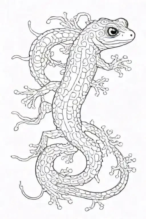 Salamander tattoo design idea
