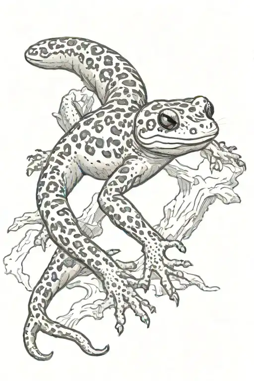 Salamander tattoo design idea