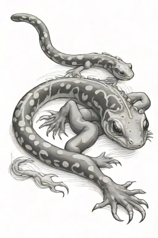 Salamander tattoo design idea