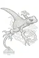 salamander tattoo design idea