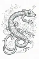 Salamander tattoo design idea