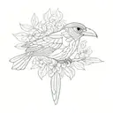 cuba trogon tattoo design idea