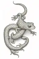 salamander animal tattoo design idea