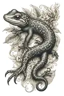 salamander tattoo design idea